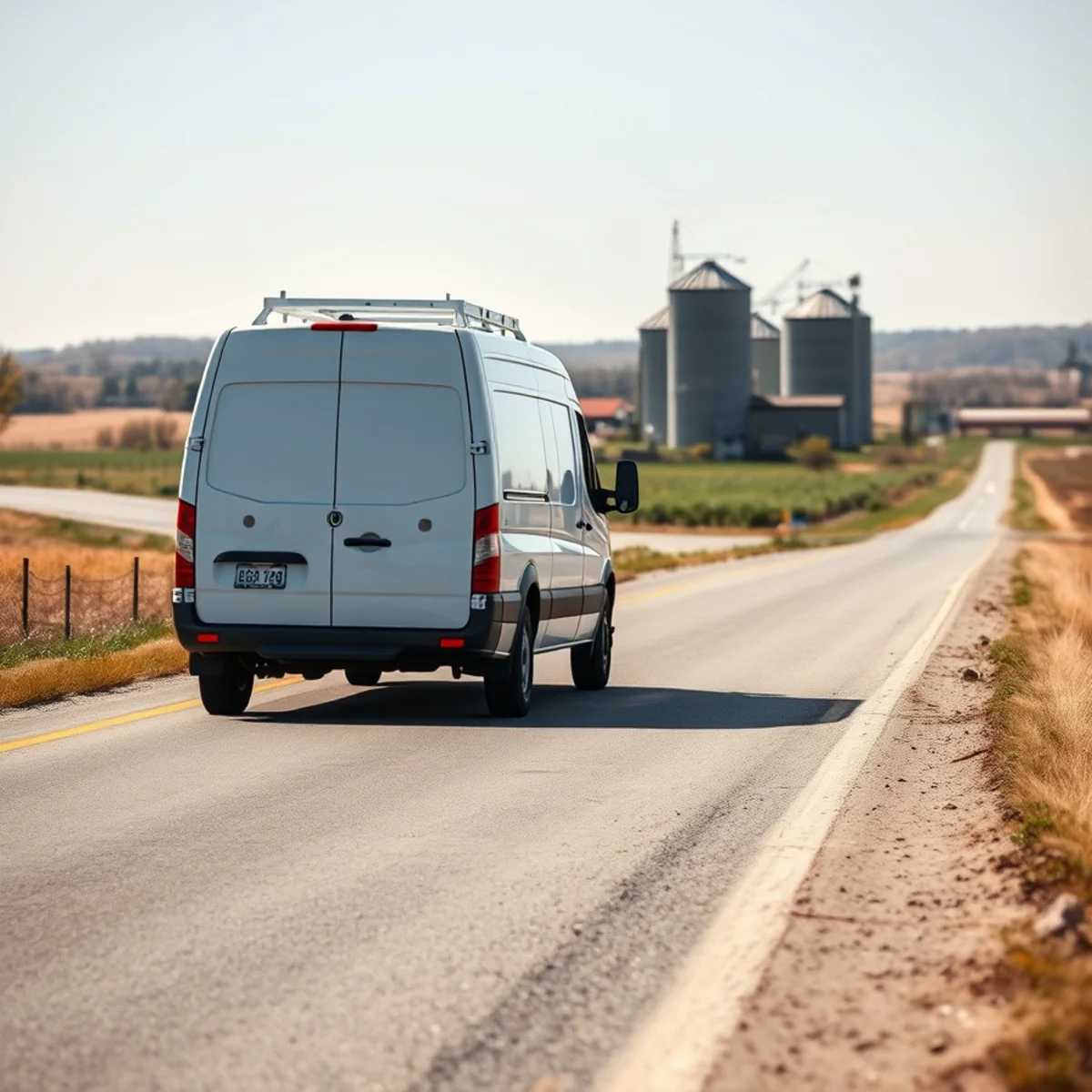 Commercial emergency restoration van traveling along Route 12 corridor near Sherburne NY
